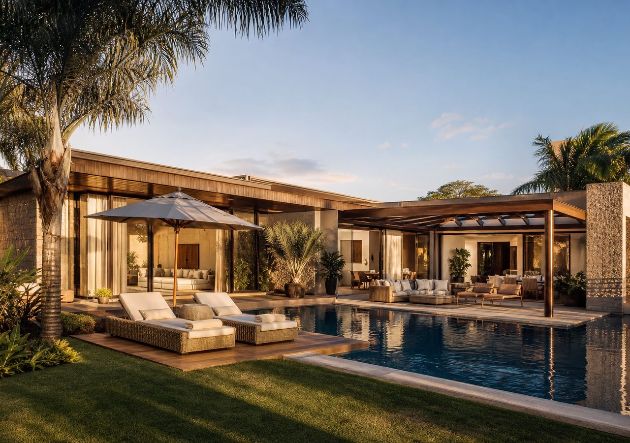Moradia premium com jardim e piscina EMOGI